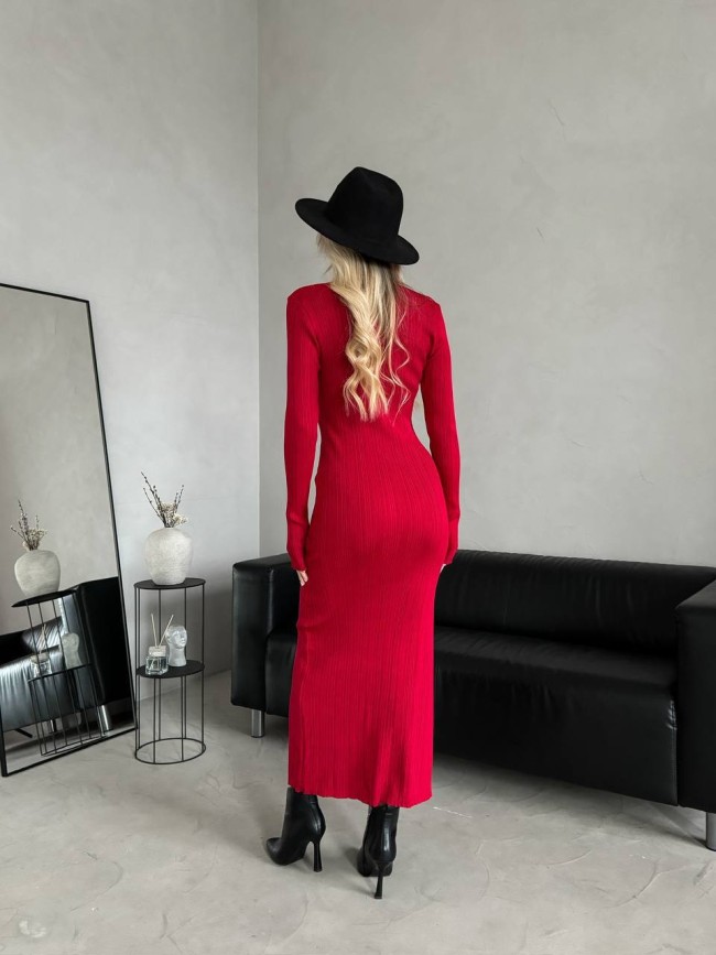 Трикотажное платье макси