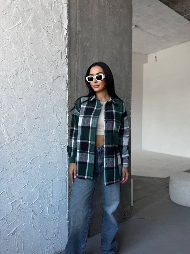 Теплая рубашка из байки