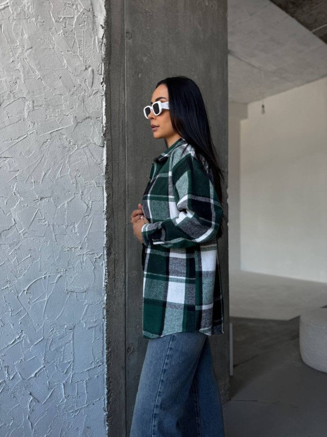 Теплая рубашка из байки