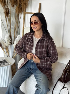 Теплая рубашка из байки