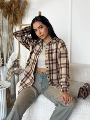 Теплая рубашка из байки