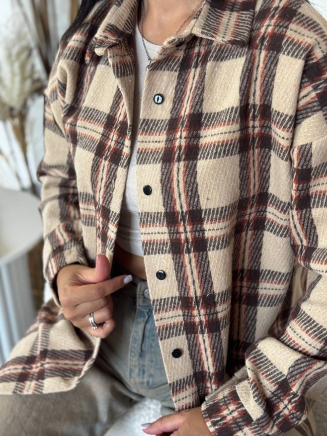 Теплая рубашка из байки