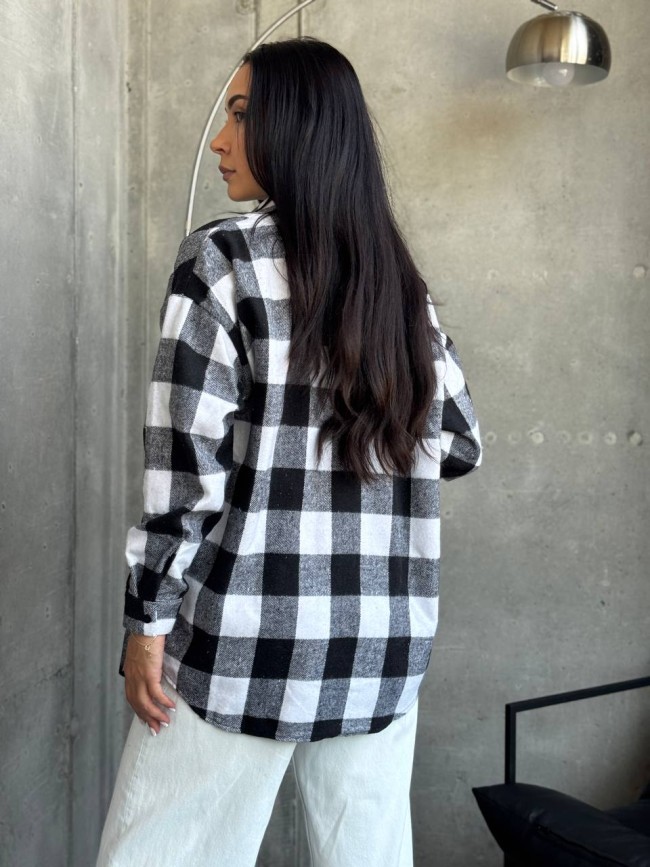 Теплая рубашка из байки