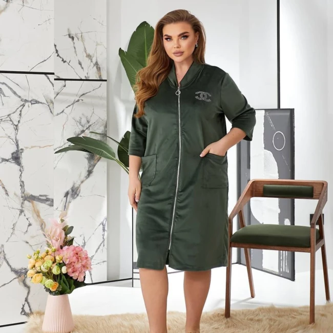 Велюровый халат