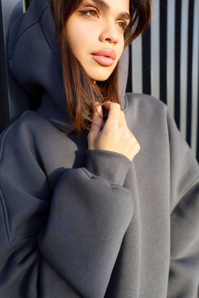 Графитовый худи