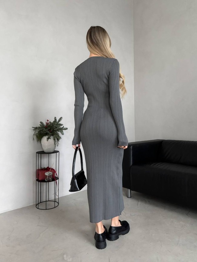 Трикотажное платье макси